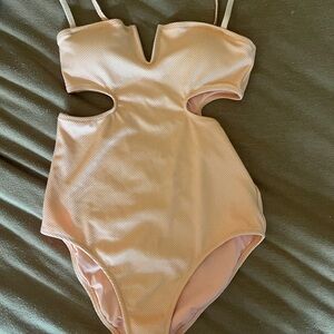 Aerie Women’s Peach Cut out one piece swim